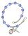 Saint Ivo of Kelmartin Engravable Rosary Bracelet with Sapphire Beads