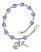 Saint Nathanael Engravable Rosary Bracelet with Sapphire Beads