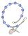 Saint Margaret of Scotland Engravable Rosary Bracelet with Sapphire Beads