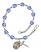 Our Lady of Kibeho Engravable Rosary Bracelet with Sapphire Beads