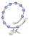 Saint Norbert of Xanten Engravable Rosary Bracelet with Sapphire Beads