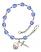 Pope Francis Rosary Bracelet with Sapphire Beads