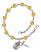 Saint Anthony of Padua Engravable Rosary Bracelet with Topaz Beads