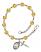 Saint Frances Cabrini Engravable Rosary Bracelet with Topaz Beads