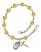 Saint Brendan the Navigator Engravable Rosary Bracelet with Topaz Beads