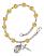 Saint Camillus of Lellis Engravable Rosary Bracelet with Topaz Beads