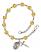 Saint Charles Borromeo Engravable Rosary Bracelet with Topaz Beads