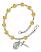 Saint Christopher Engravable Rosary Bracelet with Topaz Beads