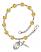 Saint Elmo Engravable Rosary Bracelet with Topaz Beads