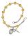 Saint Francis de Sales Engravable Rosary Bracelet with Topaz Beads