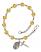 Saint Francis Xavier Engravable Rosary Bracelet with Topaz Beads