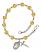 Saint Gabriel the Archangel Engravable Rosary Bracelet with Topaz Beads