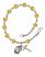 Saint Hubert of Liege Engravable Rosary Bracelet with Topaz Beads