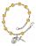 Saint Emily de Vialar Engravable Rosary Bracelet with Topaz Beads