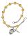 Saint Gregory the Great Engravable Rosary Bracelet with Topaz Beads