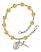 Saint Joan of Arc Engravable Rosary Bracelet with Topaz Beads