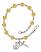 Saint Joshua Engravable Rosary Bracelet with Topaz Beads