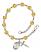 Saint Margaret Mary Alacoque Engravable Rosary Bracelet with Topaz Beads