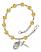 Saint Matthew the Apostle Engravable Rosary Bracelet with Topaz Beads