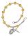 Saint Bonaventure Engravable Rosary Bracelet with Topaz Beads