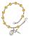 Saint Martin de Porres Engravable Rosary Bracelet with Topaz Beads