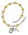 Saint Teresa of Avila Engravable Rosary Bracelet with Topaz Beads