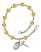 Our Lady of la Vang Engravable Rosary Bracelet with Topaz Beads