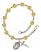 Saint Walburga Engravable Rosary Bracelet with Topaz Beads