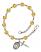 Saint Vincent Ferrer Engravable Rosary Bracelet with Topaz Beads