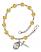 Saint John Neumann Engravable Rosary Bracelet with Topaz Beads