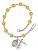 Our Lady of Guadalupe Engravable Rosary Bracelet with Topaz Beads