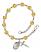 Saint Aloysius Gonzaga Engravable Rosary Bracelet with Topaz Beads