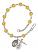 Our Lady of Mount Carmel Rosary Bracelet with Topaz Beads