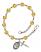 Saint Gabriel Possenti Engravable Rosary Bracelet with Topaz Beads