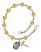 Saint Deborah Engravable Rosary Bracelet with Topaz Beads