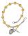 Saint Lidwina of Schiedam Engravable Rosary Bracelet with Topaz Beads