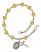 Saint Catherine of Sweden Engravable Rosary Bracelet with Topaz Beads