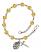 Saint Polycarp of Smyrna Engravable Rosary Bracelet with Topaz Beads