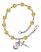 Saint Kieran Engravable Rosary Bracelet with Topaz Beads