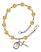 Saint John Berchmans Engravable Rosary Bracelet with Topaz Beads