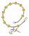 Saint Eligius Engravable Rosary Bracelet with Topaz Beads