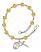 Saint Jeanne Jugan Engravable Rosary Bracelet with Topaz Beads