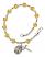 Our Lady of Kibeho Engravable Rosary Bracelet with Topaz Beads