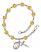 Saint Margaret Mary Alacoque Engravable Rosary Bracelet with Topaz Beads