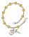 Saint Peter Claver Engravable Rosary Bracelet with Topaz Beads