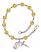 Saint Medard of Noyon Engravable Rosary Bracelet with Topaz Beads