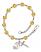 Saint Norbert of Xanten Engravable Rosary Bracelet with Topaz Beads