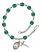 Saint Frances Cabrini Engravable Rosary Bracelet with Zircon Beads