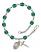 Saint Dymphna Engravable Rosary Bracelet with Zircon Beads