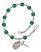 Saint Christopher and Football Rosary Bracelet with Zircon Beads